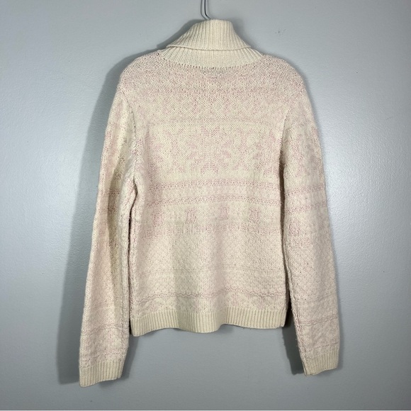 Lauren Ralph Lauren Exclusive Hand Knit Turtleneck Wool Cashmere Sweater Pink L - Picture 4 of 6